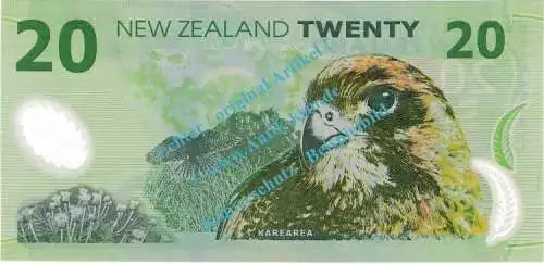 Banknote Neuseeland - New Zealand , 20 Dollar Schein in aunc - kfr , A.Bollard