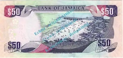 Banknote Jamaika - Jamaica , 50 Dollar Schein -S.Sharpe- von 2007 in unc - kfr