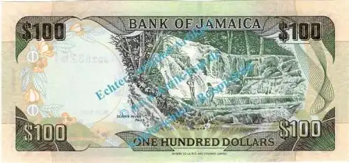 Banknote Jamaika - Jamaica , 100 Dollar Schein -Sangster- von 2007 in unc - kfr