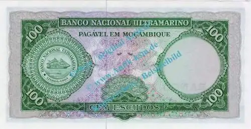 Banknote Mosambik - Mozambique , 100 Escudos Schein ND 1976 in unc - kfr