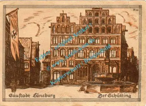 Lüneburg , Winterhilfsspende 20 Pfennig Gau Ost-Hannover in L-gbr. Niedersachsen o.D