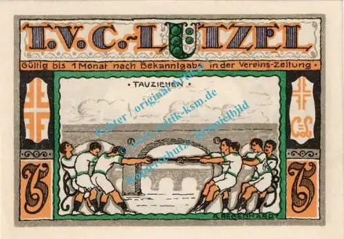 Coblenz Lützel , Notgeld 75 Pfennig Schein Nr.3 in kfr. M-G 234.1 , Rheinland o.D. Seriennotgeld