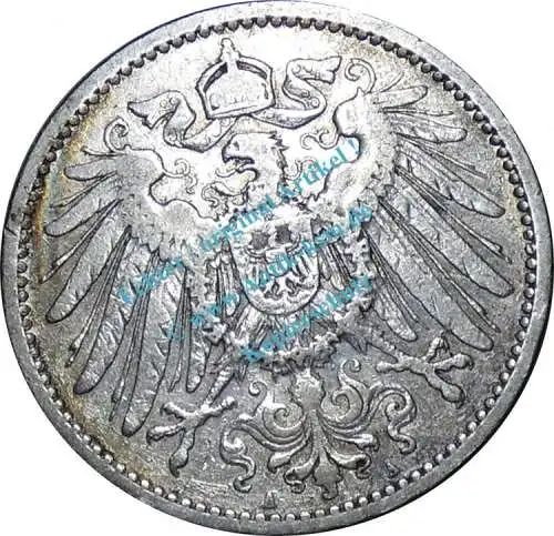 Kursmünze deutsches Reich , 1 Mark Stück -gr. Adler- von 1899 A , J.17 -0592