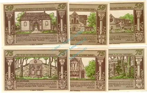 Heisterbach , Notgeld Set --6 x 1602-- kpl. in kfr. M-G 593.2 , Westfalen 1921 Seriennotgeld