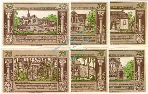 Heisterbach , Notgeld Set --6 x 1606-- kpl. in kfr. M-G 593.2 , Westfalen 1921 Seriennotgeld