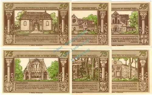 Heisterbach , Notgeld Set --6 x 1607-- kpl. in kfr. M-G 593.2 , Westfalen 1921 Seriennotgeld