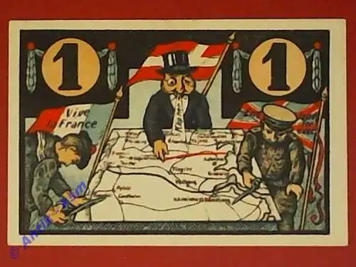 Notgeld Gramby , vollständiger Satz mit 1 Schein , Seriennotgeld , Dänisch Nordschleswig , 464.1 a , von 1920