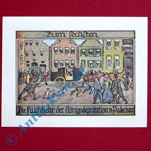 Notgeld Burgsteinfurt , 50 Pfennig Bild 6 , Mehl Grabowski 210.1 A , von 1921 , Nordrhein Westfalen Serien Notgeld