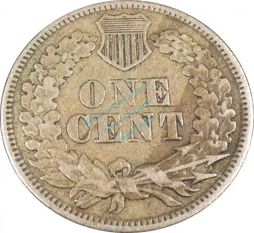 United States of America , 1 Cent Münze von 1861 -Shield above- KM.90 ss , -0175