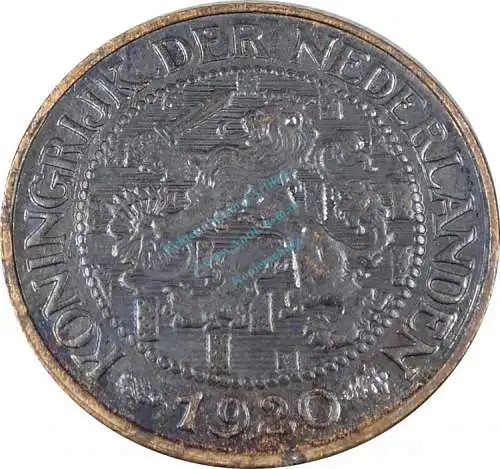 Niederlande , 1 Cent Münze von 1920 --Wilhelmina-- ss-vz , -0194