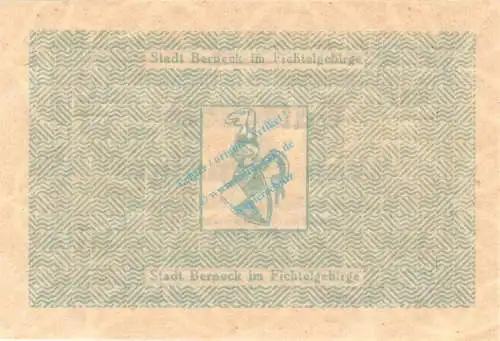 Berneck , Notgeld 10 Pfennig Schein unc-kfr. Ti.0540.05.45 , Bayern 1917 Verkehrsausgabe