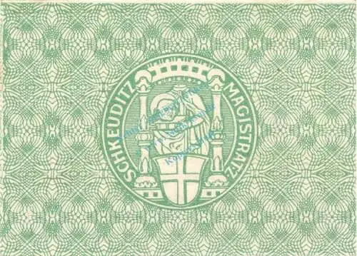 Schkeuditz , Notgeld 50 Pfennig Schein unc-kfr. Ti.6525.05.07 , Sachsen 1918 Verkehrsausgabe