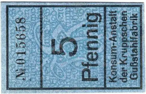 Essen , Notgeld 5 Pfennig Schein unc-kfr. Ti.1800.45.02 , Rheinland o.D. Verkehrsausgabe