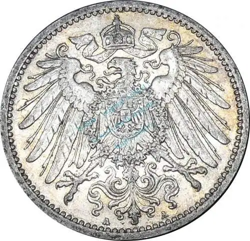 1 Mark Münze 1911 A -deutsches Kaiserreich gr. Adler- ss-vz , J.17 -0656