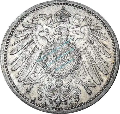 1 Mark Münze 1915 A -deutsches Kaiserreich gr. Adler- ss-vz , J.17 -0657