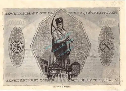 Hückelhoven , Banknote 2 Millionen Mark Schein unc-kfr. Keller 2456.a Rheinland 1923 Inflation