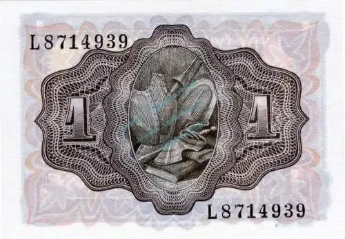 Banknote Spanien , 1 Peseta Schein 1951 -Don Quijote- unc-kfr WPM.139