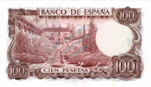 Banknote Spanien , 100 Pesetas Schein 1970 -Manuel de Falla- unc-kfr WPM.152