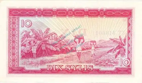 Banknote Guinea , 10 Sylis Schein 1980 -Patrice Lumumba- unc-kfr WPM.23