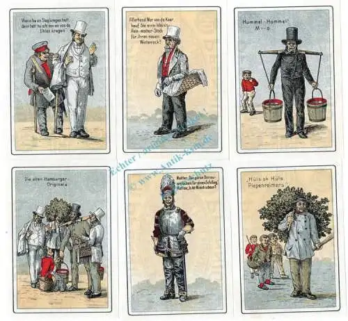 Alte Diele , Notgeld 6 Scheine --Rand weiß-- unc-kfr. M-G 515.1 , Hamburg o.D. Seriennotgeld