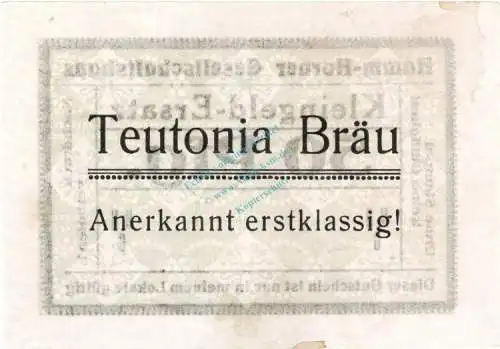 Hamburg , Notgeld 50 Pfennig Schein unc-kfr. Ti.2765.160.01 , Hamburg o.D. Verkehrsausgabe