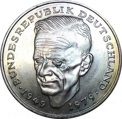 2 Mark Kursmmünze 1982 D -BRD Kurt Schuhmacher- ss-vz , J.424 -0677