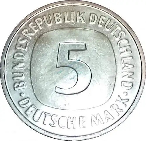 5 Mark Kursmmünze 1991 A -Bundesrepublik Deutschland- ss-vz , J.415 -0665