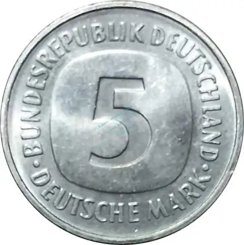 5 Mark Kursmmünze 1980 D -Bundesrepublik Deutschland- ss-vz , J.415 -0669