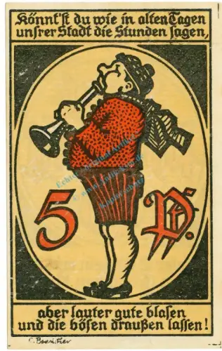 Eschwege , Notgeld 5 Pfennig Schein unc-kfr. Ti.1785.05.30 , Hessen 1920 Verkehrsausgabe