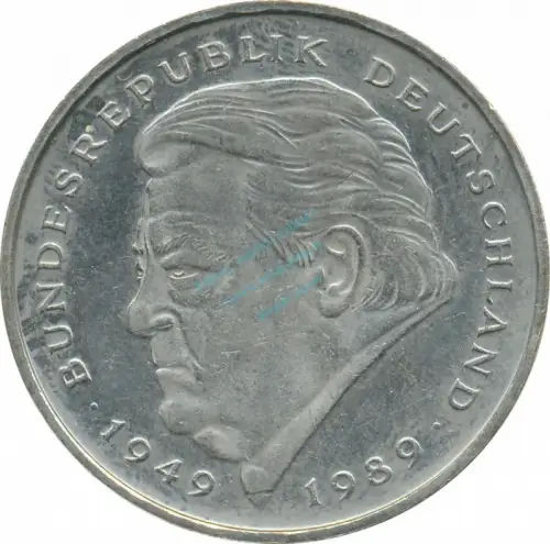 Vorlage DMZ - ORIGINALBILD2 Mark Kursmmünze 1994 A -Franz-Josef Strauß- ss-vz , J.450 -0693