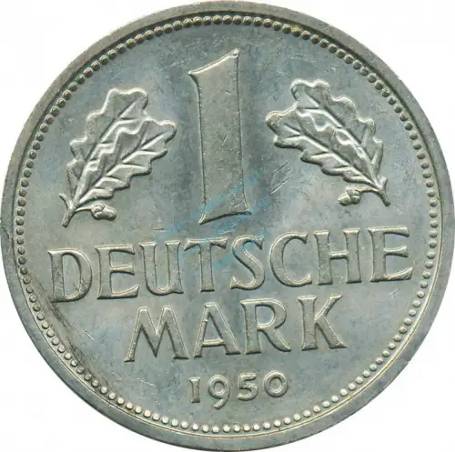1 Mark Kursmmünze 1950 F -Bundesrepublik Deutschland- ss-vz , J.385 -0700