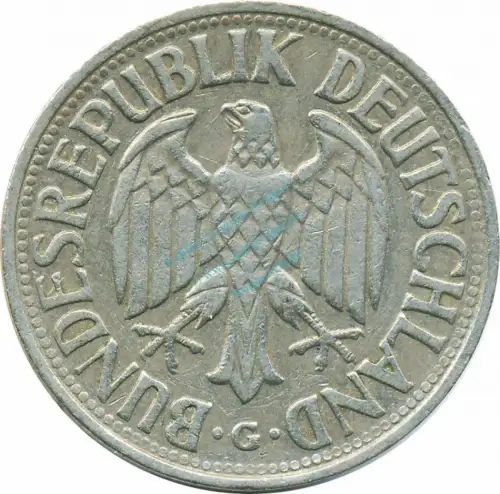 1 Mark Kursmmünze 1955 G -Bundesrepublik Deutschland- s-ss , J.385 -0704