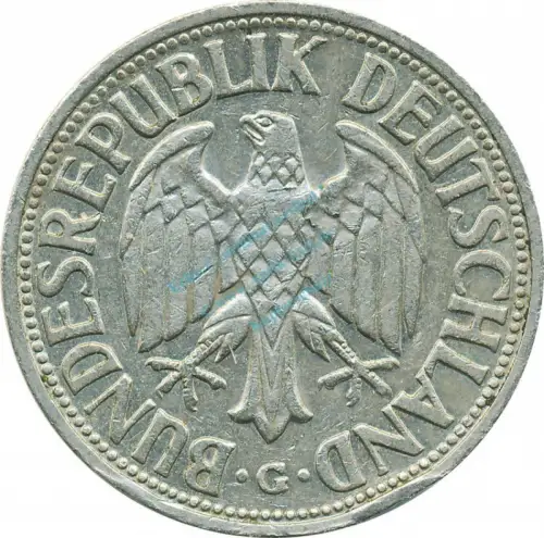1 Mark Kursmmünze 1955 G -Bundesrepublik Deutschland- s-ss , J.385 -0711