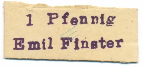 Kiel , Notgeld 1 Pfennig Schein unc-kfr. Tieste 3470.15.01 , Schleswig o.D. Verkehrsausgabe