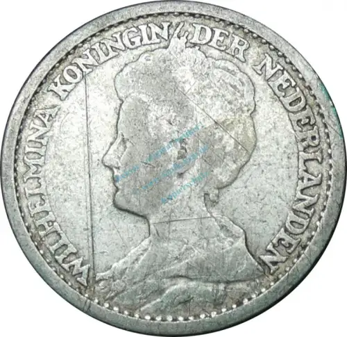 Niederlande , Kursmünze 25 Cents 1912 -Wilhelmina I. 0640- KM.146 s-ss , -0214