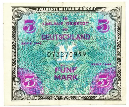 5 Mark Schein gbr. 1944 AMB-3.a, Ros.202, P.193 Alliierte Besatzung -1302