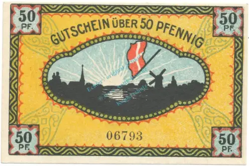 Steinfeld , Notgeld 50 Pfennig -Fehldruck- unc-kfr. M-G 1262.3 , SH 1920 Seriennotgeld -5727