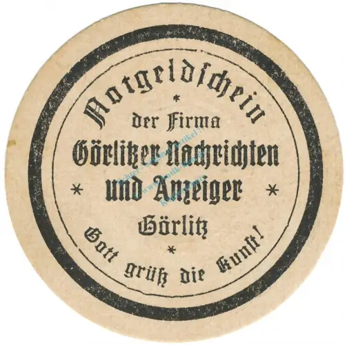 Görlitz , Notgeld 2 Pfennig Schein unc-kfr. M-G 449.4 , SLN 1920 Seriennotgeld -5794