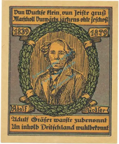 Oberheldrungen , Notgeld 50 Pfennig Nr.3 -braun- unc-kfr , M-G 995.7 Thüringen 1921 Seriennotgeld 5694