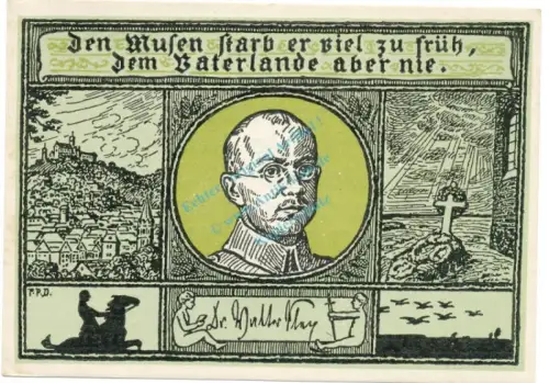 Eisenach , Notgeld 50 Pfennig Schein Nr.7 unc-kfr. M-G 318.1 , TH o.D. Seriennotgeld -5733