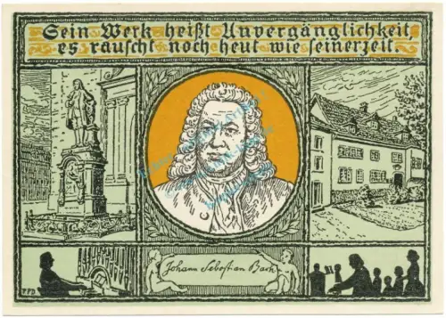 Eisenach , Notgeld 50 Pfennig Schein Nr.3 unc-kfr. M-G 318.1 , TH o.D. Seriennotgeld -5739