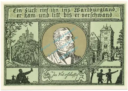 Eisenach , Notgeld 50 Pfennig Schein Nr.4 unc-kfr. M-G 318.1 , TH o.D. Seriennotgeld -5740