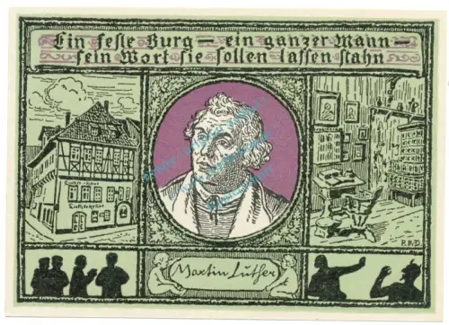 Eisenach , Notgeld 50 Pfennig Schein Nr.1 unc-kfr. M-G 318.1 , TH o.D. Seriennotgeld -5741