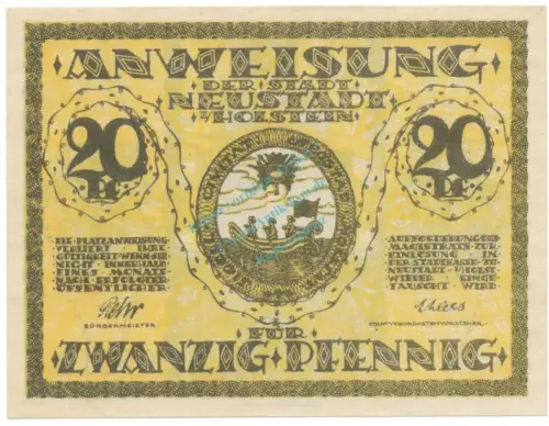 Neustadt , Notgeld 50 Pfennig Schein unc-kfr. Ti.4950.05.05 , SH o.D. Verkehrsausgabe -4172