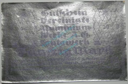 Lautawerk , Banknote 50 Mark -Alu- unc-kfr. Mü.2590.2 , BBG 1922 Großnotgeld -3632