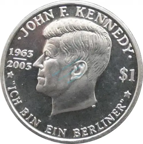 Jungferninseln , 1 Dollar 2003 -J.F.Kennedy, Elizabeth II- KM.225 stgl. -0235