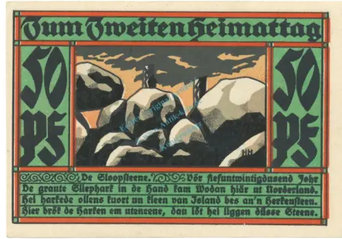 Westerkappeln , Notgeld 50 Pfennig Schein unc-kfr. M-G.1415.1 NRW o.D. Seriennotgeld -5839