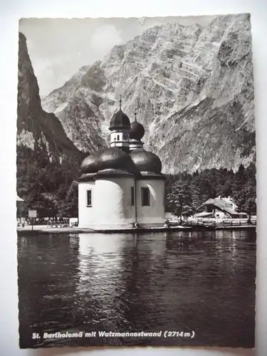 Alte AK St. Bartholomä Watzmannostwand Berchtesgaden [C38]