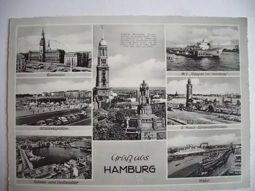 Alte AK Gruß aus Hamburg Mehrbildkarte [C84]