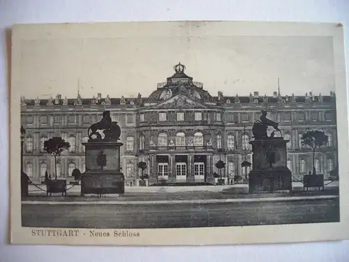 Alte AK Stuttgart Neues Schloß [11]